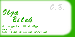 olga bilek business card